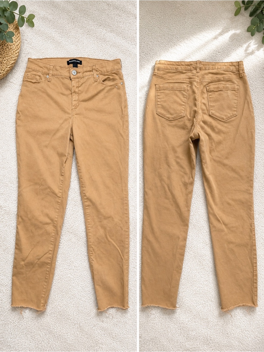 Bandolino Women’s Tan Slim Straight Leg Pants Size 8